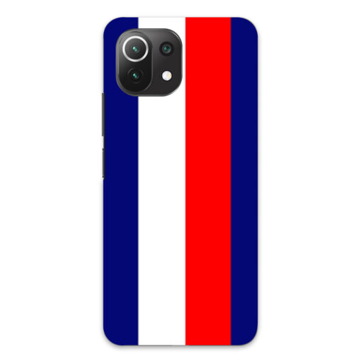 Mi 11 Lite Mobile Cover Blue Red Straight Line