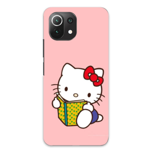 Mi 11 Lite Mobile Cover Studying Cute Kitty