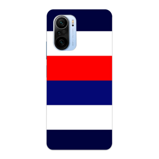 Mi 11x Mobile Cover Blue Red Horizontal Line