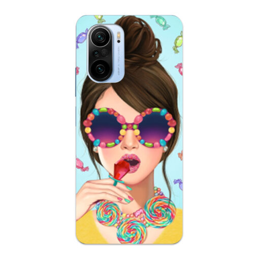 Mi 11x Mobile Cover Girl With Lollipop