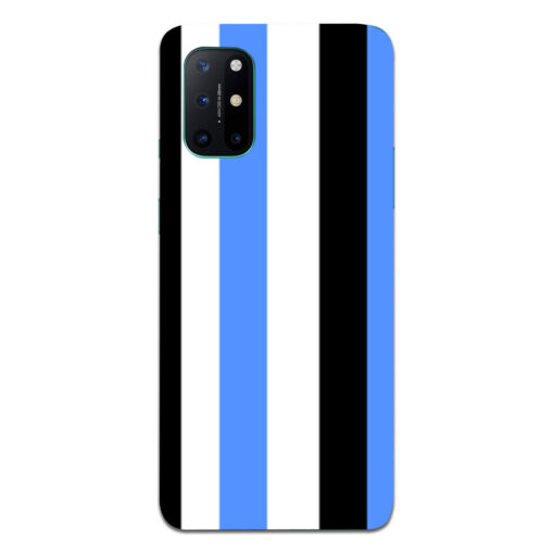 Oneplus 8t Mobile Cover Blue Black Straight Rainbow