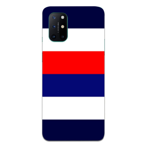 Oneplus 8t Mobile Cover Blue Red Horizontal Line