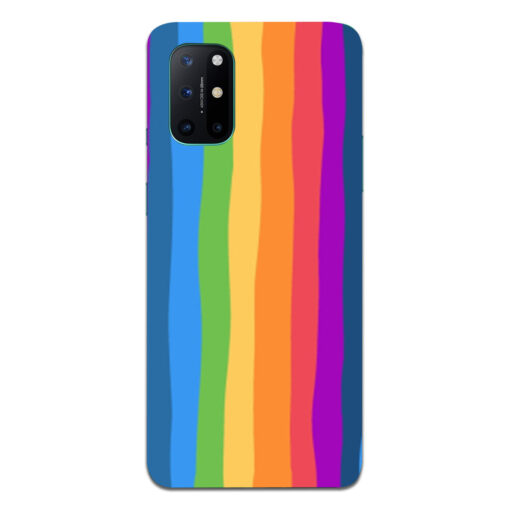 Oneplus 8t Mobile Cover Colorful Dark Shade Rainbow