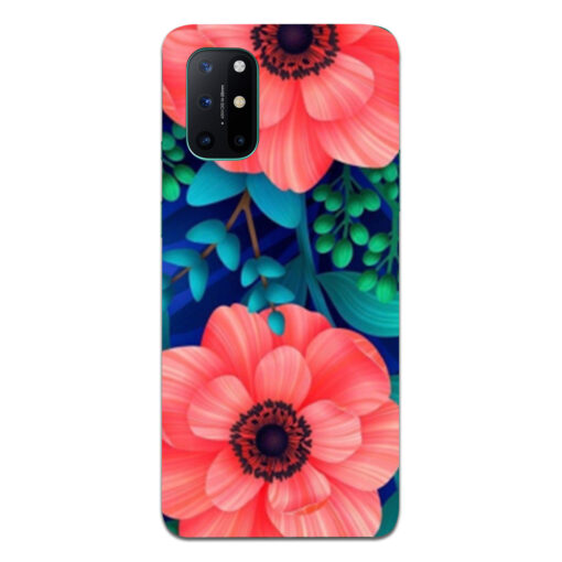 Oneplus 8t Mobile Cover Peach Floral
