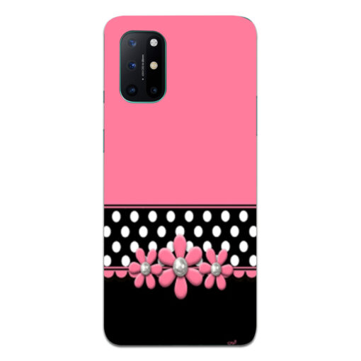 Oneplus 8t Mobile Cover Pink black Floral