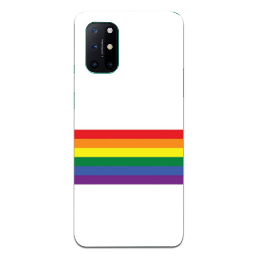 Oneplus 8t Mobile Cover Rainbow Stripes Back Cover