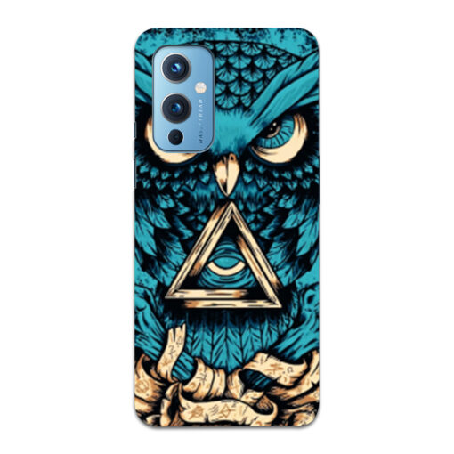 Oneplus 9 Mobile Cover Blue Almighty Owl