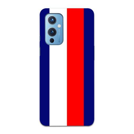 Oneplus 9 Mobile Cover Blue Red Straight Line