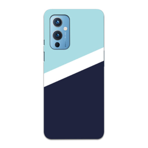 Oneplus 9 Mobile Cover Blue Slanting Designer