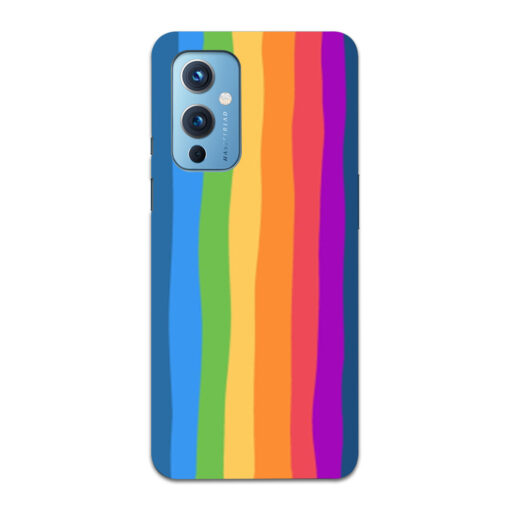 Oneplus 9 Mobile Cover Colorful Dark Shade Rainbow