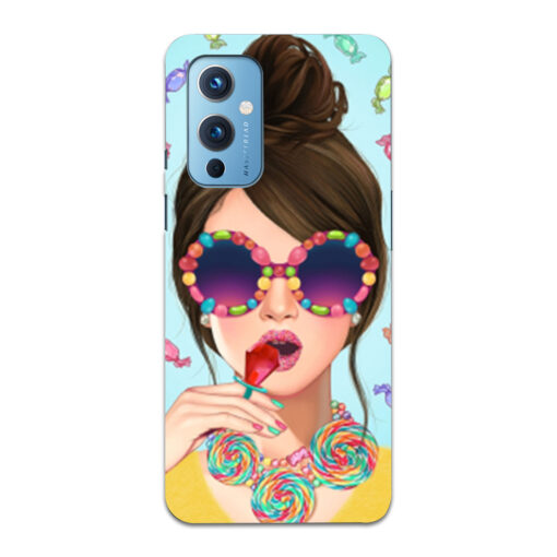 Oneplus 9 Mobile Cover Girl With Lollipop