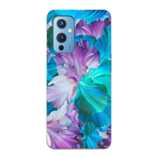 Oneplus 9 Mobile Cover Purple Blue Floral FLOG