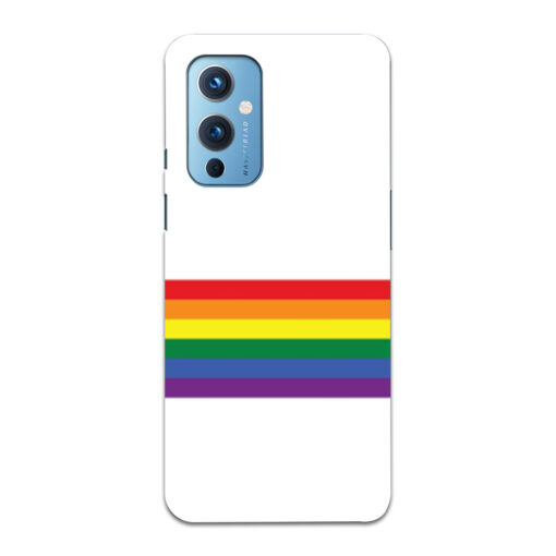 Oneplus 9 Mobile Cover Rainbow Stripes Back Cover