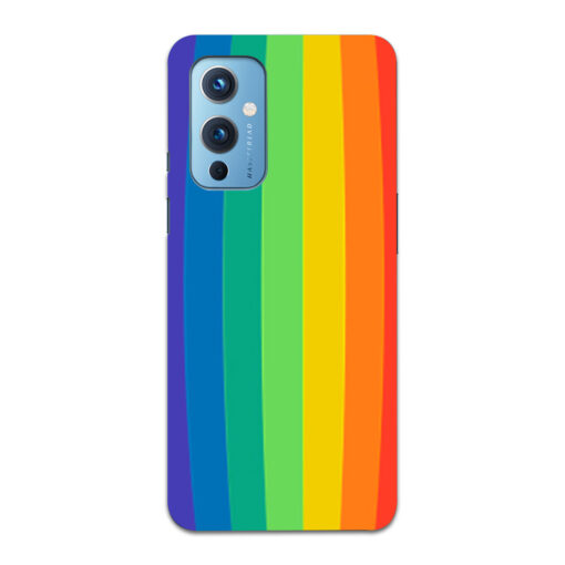 Oneplus 9 Mobile Cover Vertical Rainbow