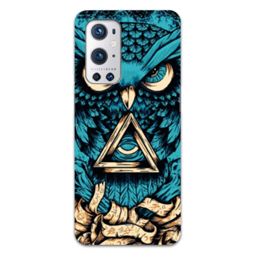 Oneplus 9 Pro Mobile Cover Blue Almighty Owl