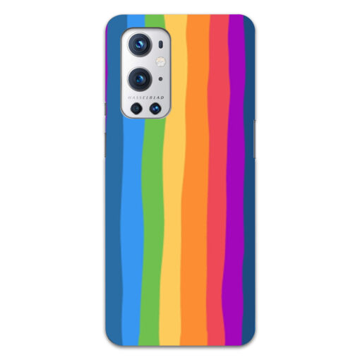 Oneplus 9 Pro Mobile Cover Colorful Dark Shade Rainbow