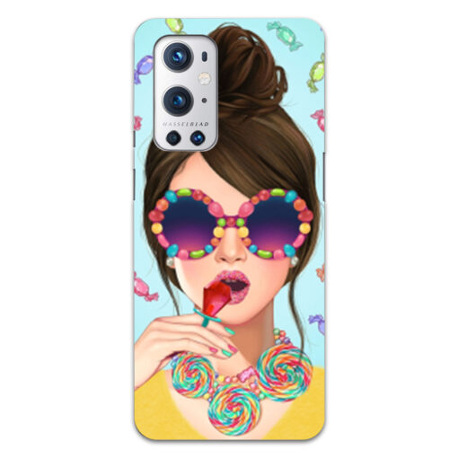Oneplus 9 Pro Mobile Cover Girl With Lollipop
