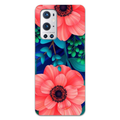Oneplus 9 Pro Mobile Cover Peach Floral