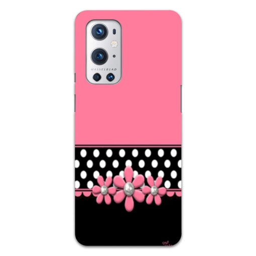 Oneplus 9 Pro Mobile Cover Pink black Floral