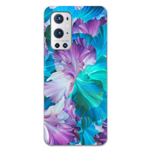 Oneplus 9 Pro Mobile Cover Purple Blue Floral FLOG