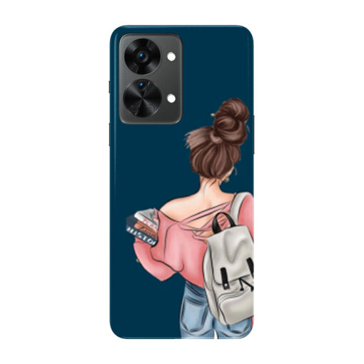 Oneplus Nord 2 Mobile Cover Beautiful College Girl