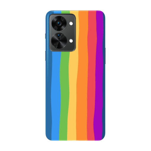 Oneplus Nord 2 Mobile Cover Colorful Dark Shade Rainbow