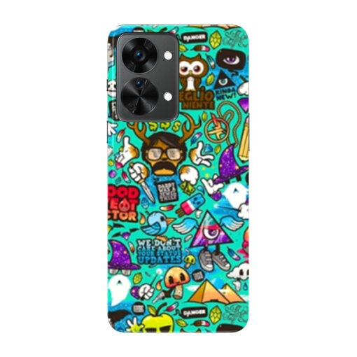Oneplus Nord 2 Mobile Cover Ghost Doodle