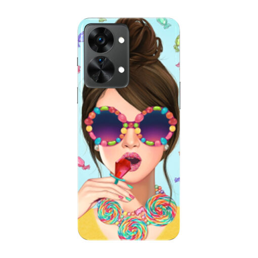 Oneplus Nord 2 Mobile Cover Girl With Lollipop