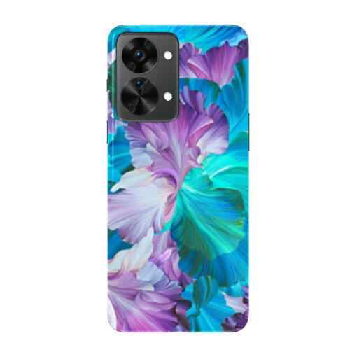 Oneplus Nord 2 Mobile Cover Purple Blue Floral FLOG