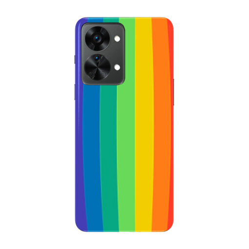 Oneplus Nord 2 Mobile Cover Vertical Rainbow