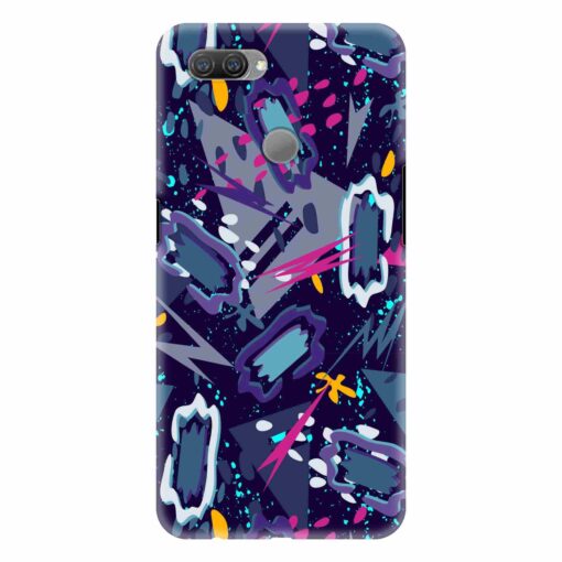 Oppo A12 Mobile Cover Blue Abstract