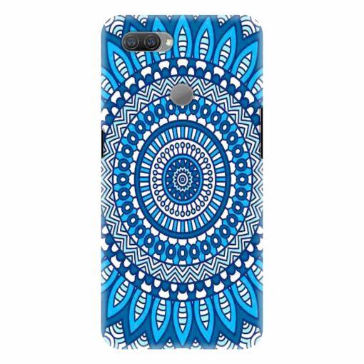 Oppo A12 Mobile Cover Blue Mandala Art