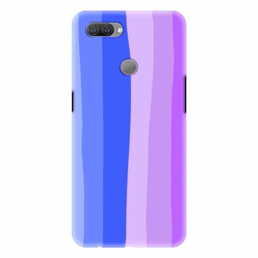 Oppo A12 Mobile Cover Blue Shade Rainbow Hardcase