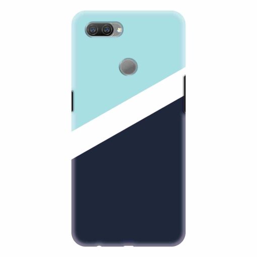 Oppo A12 Mobile Cover Blue Slanting Designer