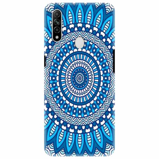 Oppo A31 Mobile Cover Blue Mandala Art