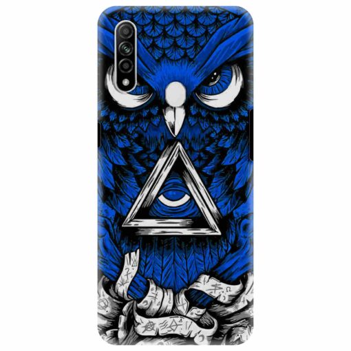 Oppo A31 Mobile Cover Blue Owl