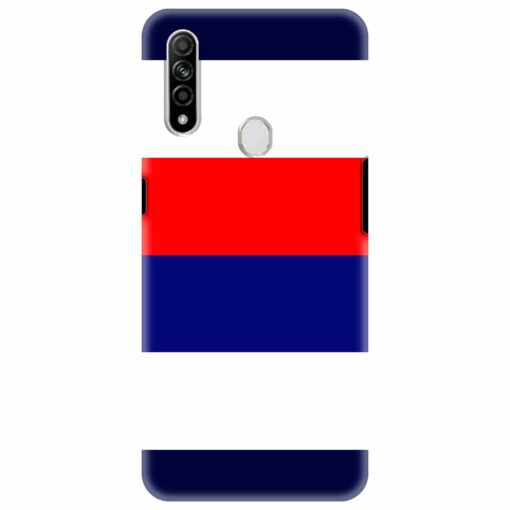 Oppo A31 Mobile Cover Blue Red Horizontal Line