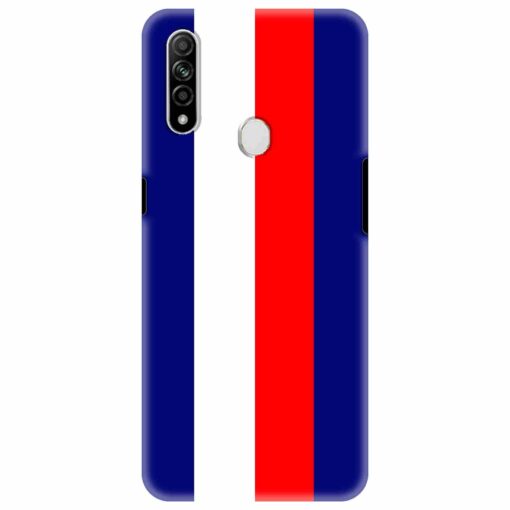 Oppo A31 Mobile Cover Blue Red Straight Line