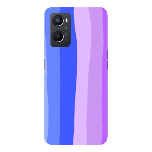 Oppo A96 Mobile Cover Blue Shade Rainbow Hardcase