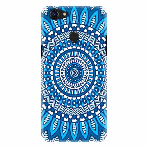 Oppo F5 Mobile Cover Blue Mandala Art