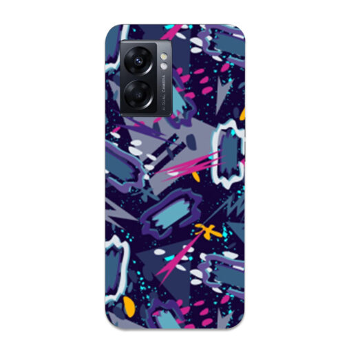 Oppo K10 5G Mobile Cover Blue Abstract