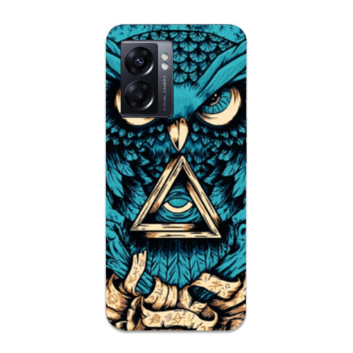 Oppo K10 5G Mobile Cover Blue Almighty Owl