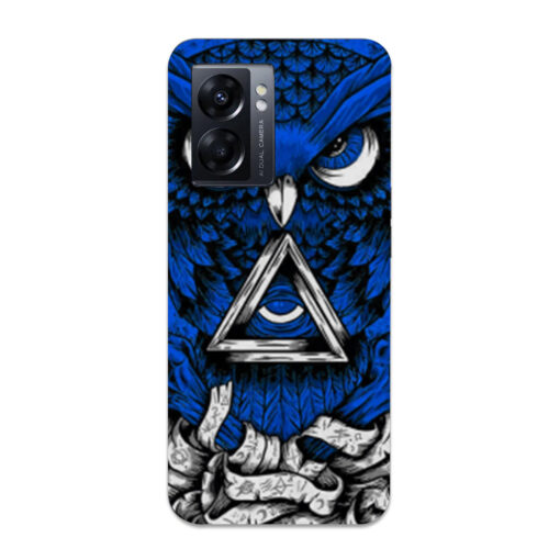 Oppo K10 5G Mobile Cover Blue Owl