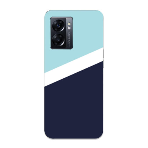 Oppo K10 5G Mobile Cover Blue Slanting Designer