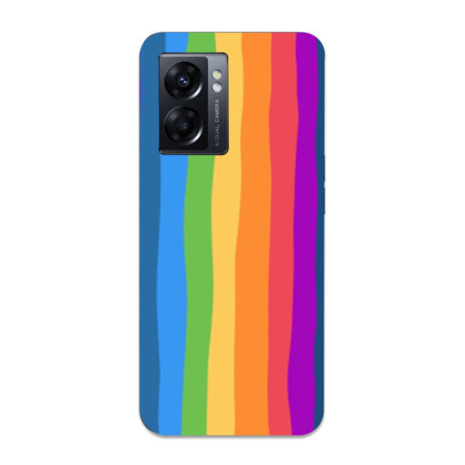 Oppo K10 5G Mobile Cover Colorful Dark Shade Rainbow