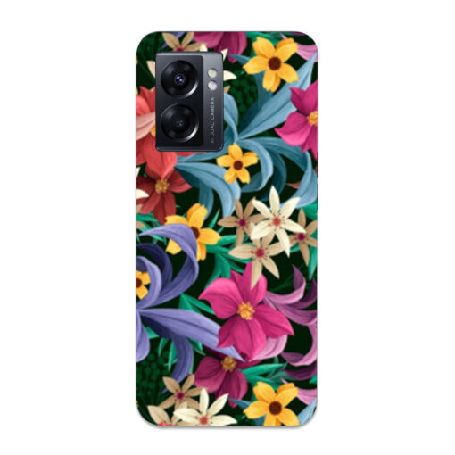 Oppo K10 5G Mobile Cover Floral Paint Design