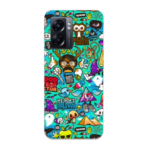 Oppo K10 5G Mobile Cover Ghost Doodle