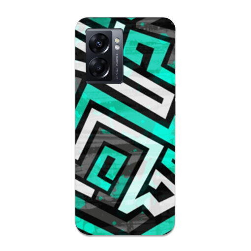 Oppo K10 5G Mobile Cover Green Abstract FLOE