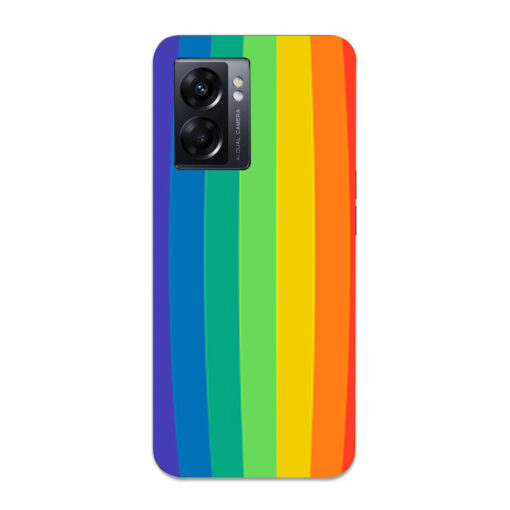 Oppo K10 5G Mobile Cover Vertical Rainbow