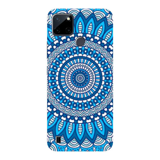 Realme C21Y Mobile Cover Blue Mandala Art